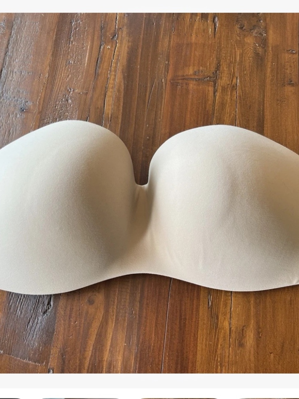 Soma Enbliss Wireless Stay-Put Strapless Beige Bra 40D